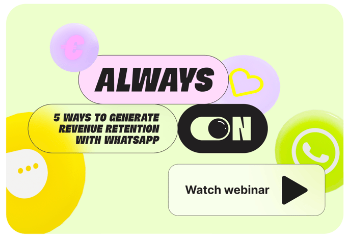 Always on webinar, 5 ways to retention revenue with WhatsApp and charles 